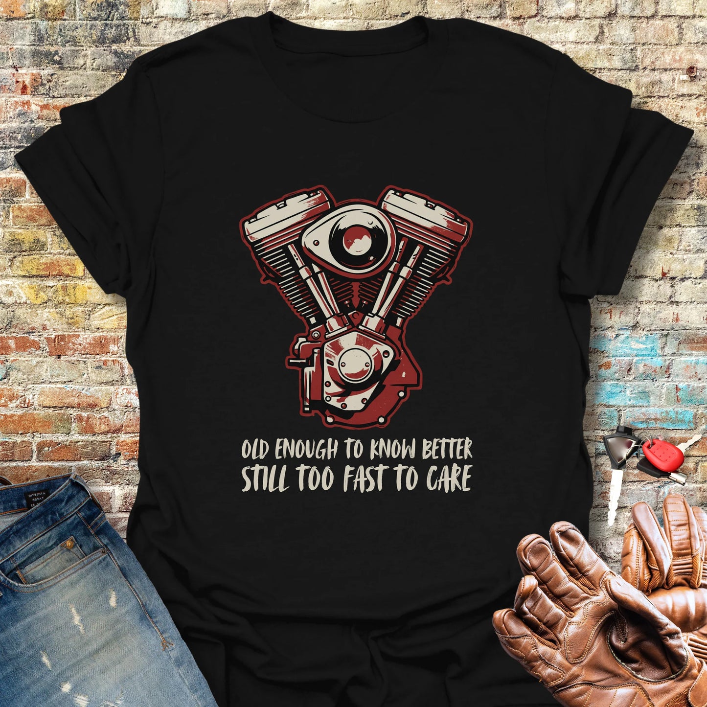 Too Fast To Care T-Shirt - Black