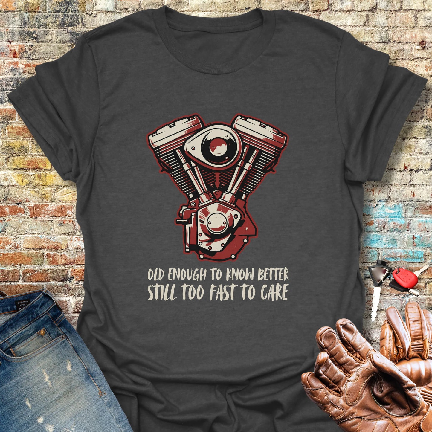 Too Fast To Care T-Shirt - Dark Heather