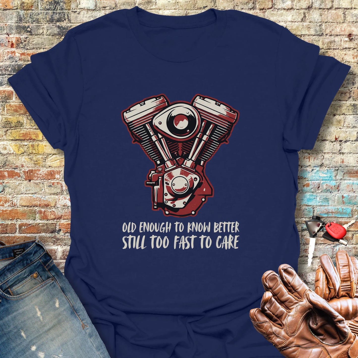 Too Fast To Care T-Shirt - Navy