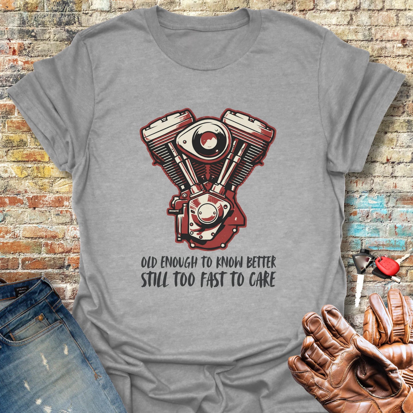 Too Fast To Care T-Shirt - Sport Grey