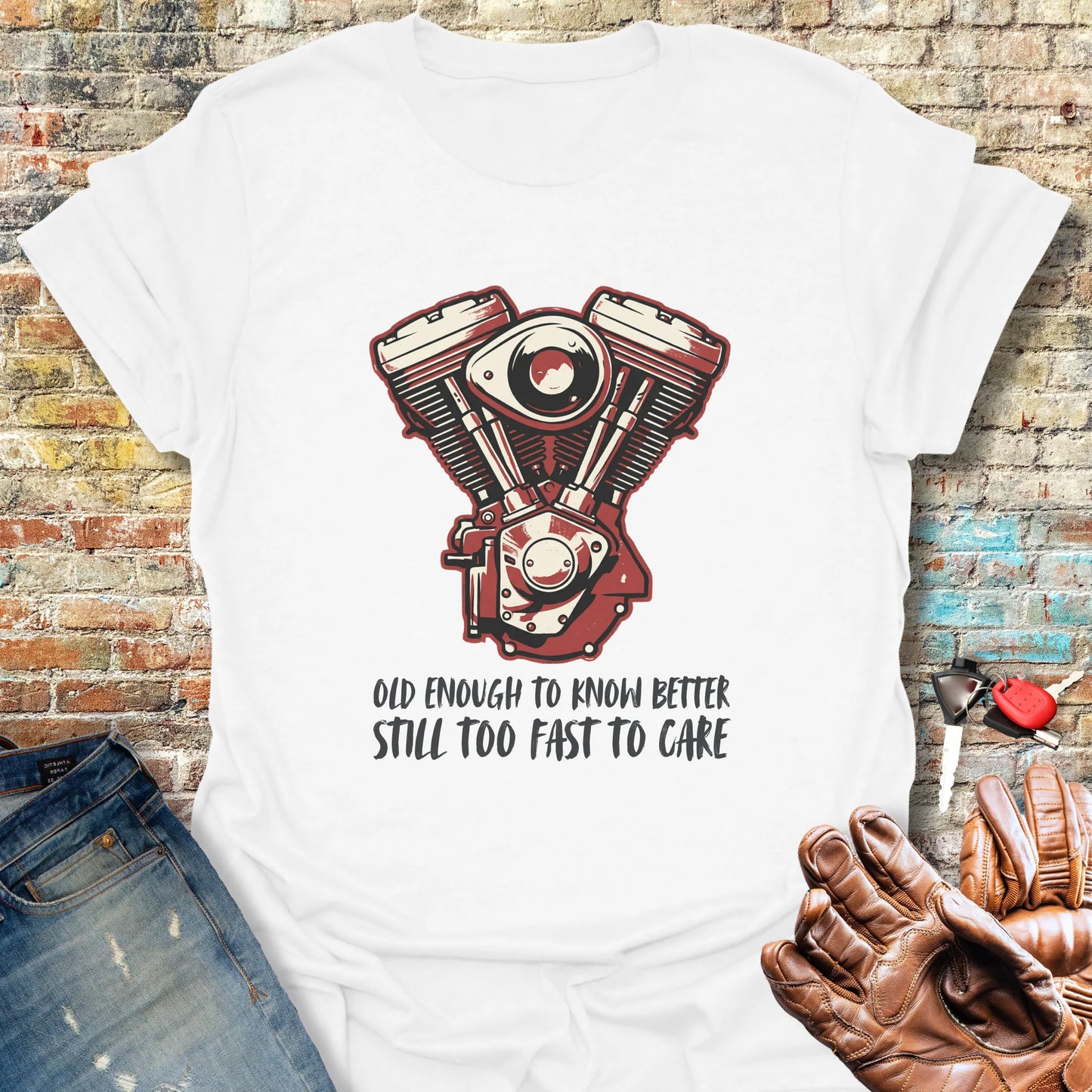 Too Fast To Care T-Shirt - White