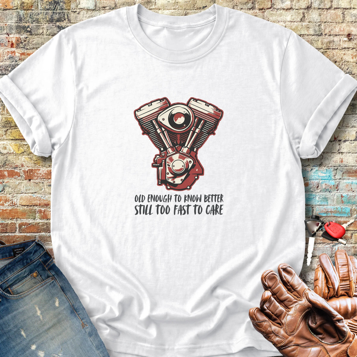 Too Fast To Care Classic T-Shirt - White