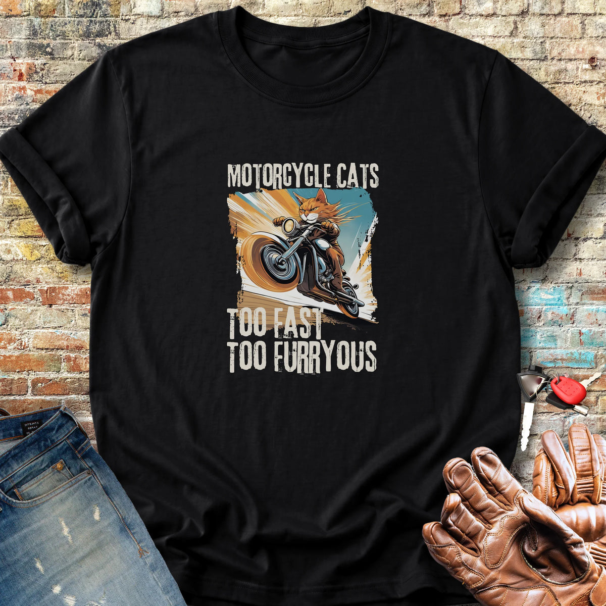 Too Fast Too Furryous Classic T-Shirt - Black