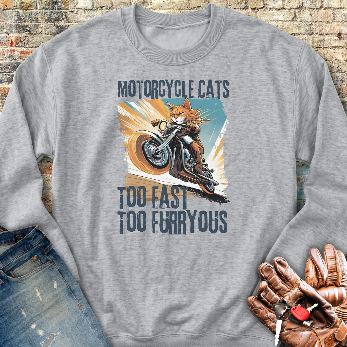 Too Fast Too Furryous Sweatshirt - Sport Grey