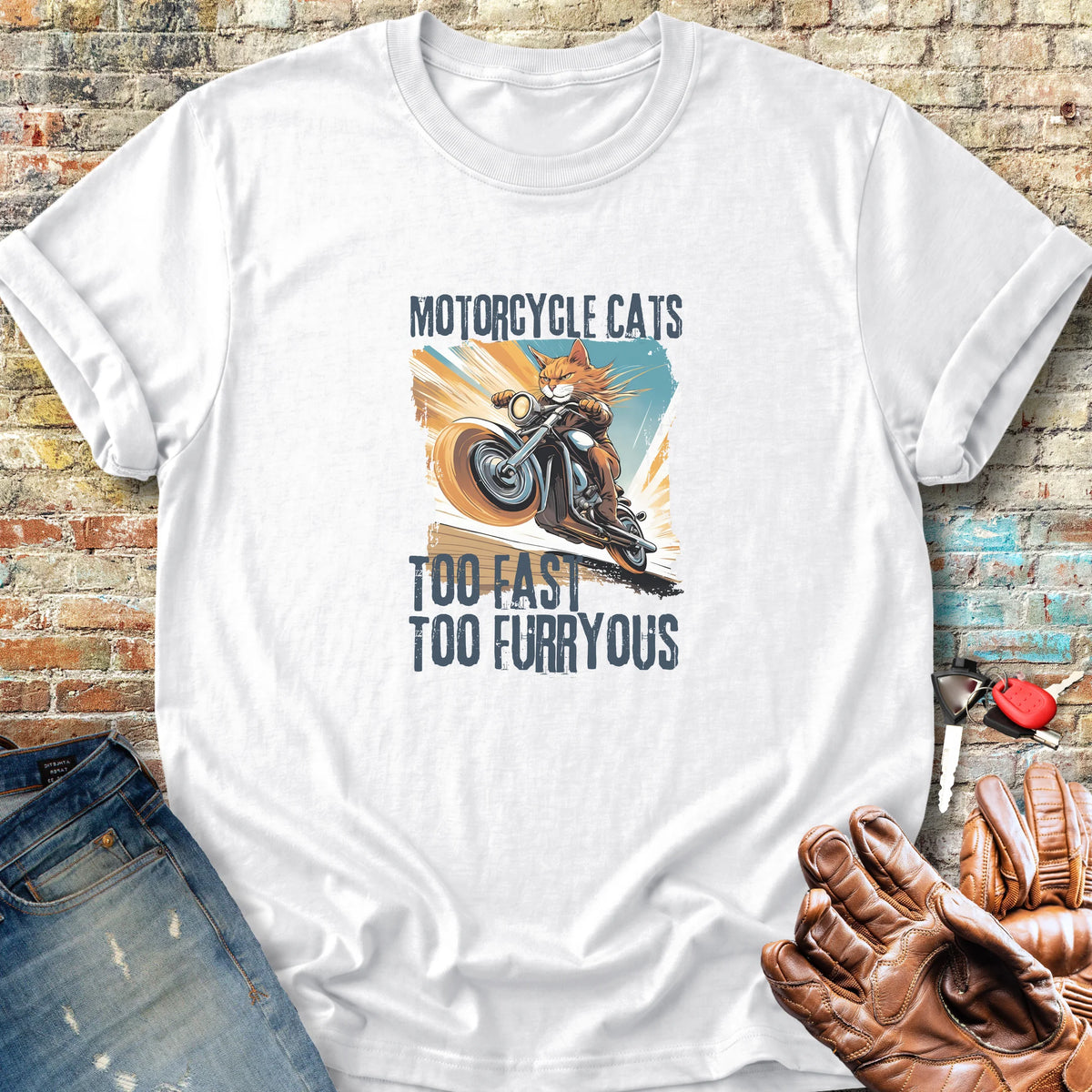 Too Fast Too Furryous Classic T-Shirt - White