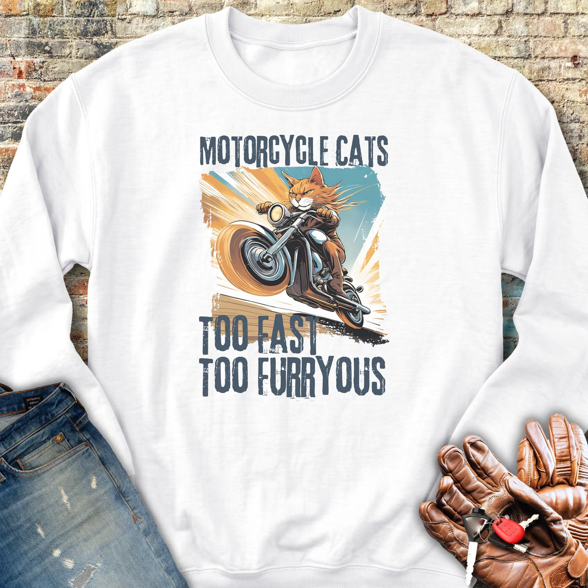Too Fast Too Furryous Sweatshirt - White