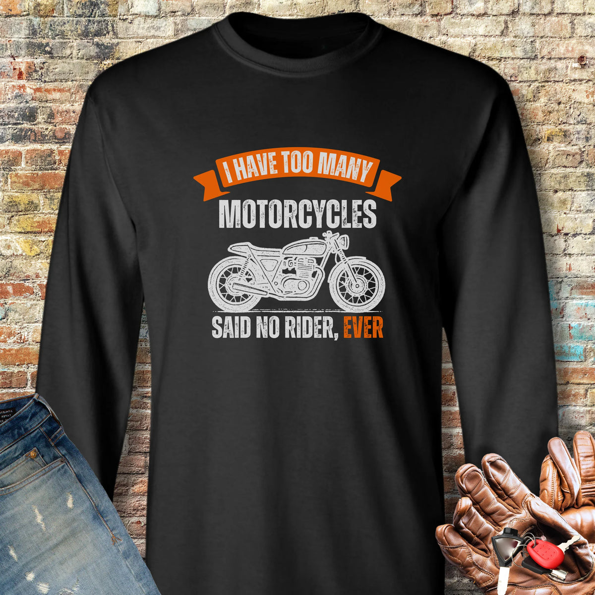 Too Many Long Sleeve T-Shirt - Black
