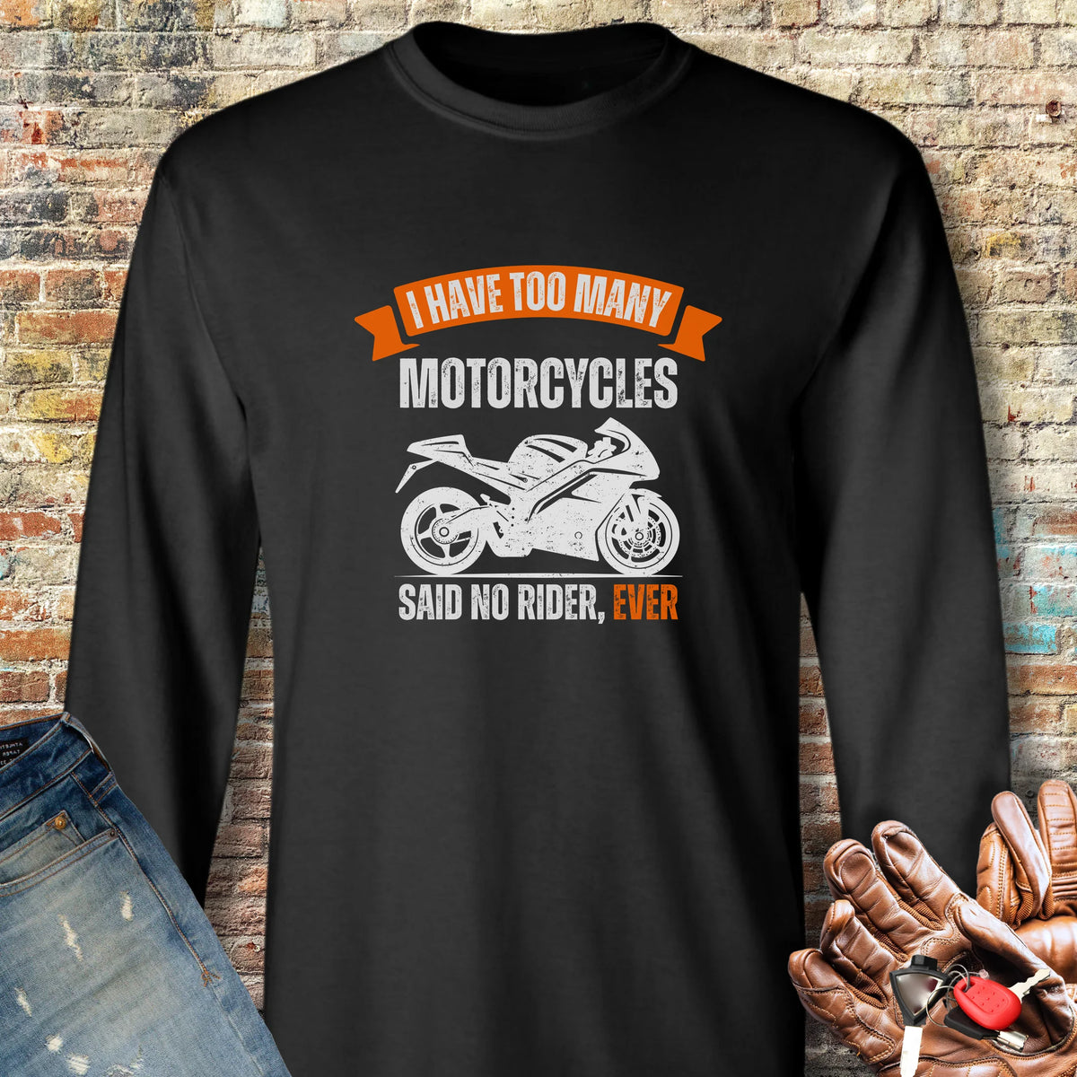 Too Many (Sports) Long Sleeve T-Shirt - Black