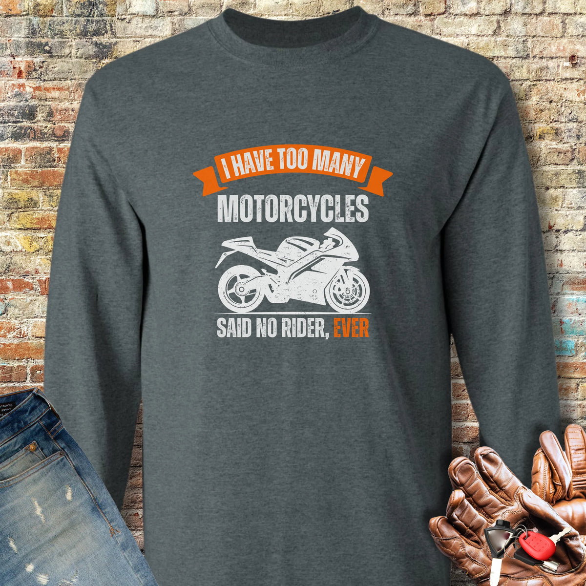 Too Many (Sports) Long Sleeve T-Shirt - Dark Heather