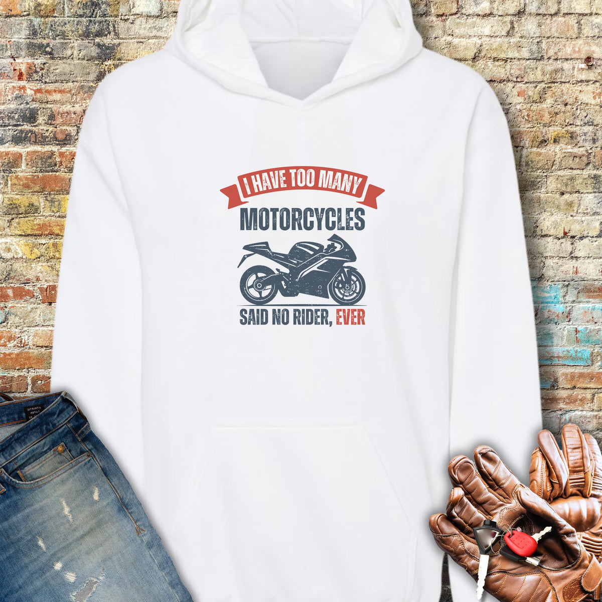Too Many (Sports) Hoodie - White