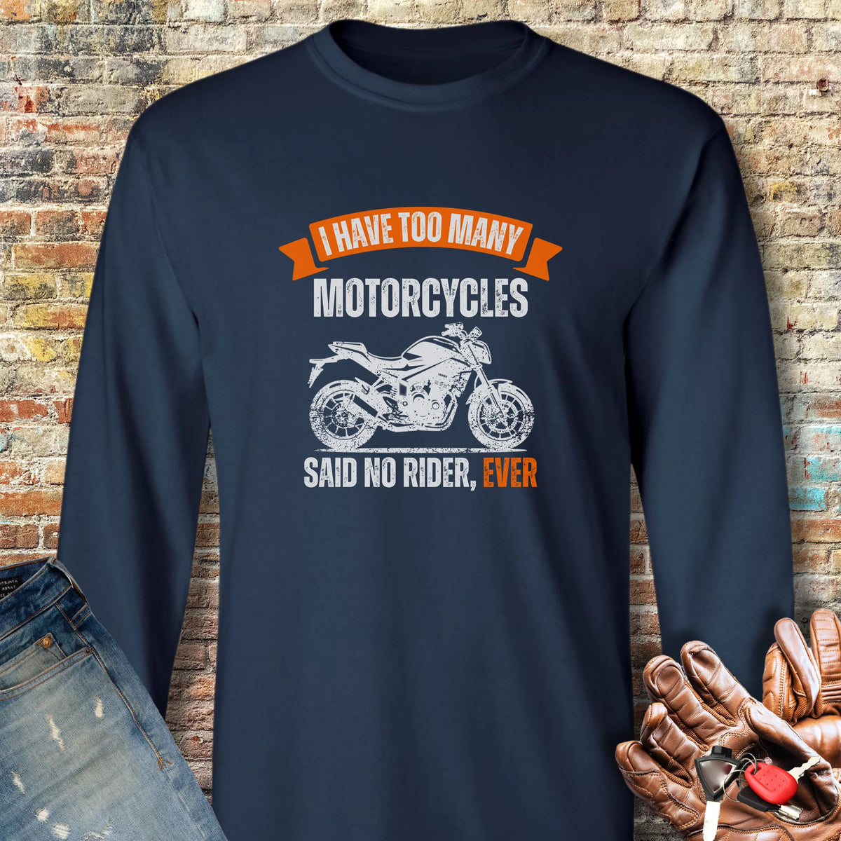 Too Many (Street) Long Sleeve T-Shirt - Navy