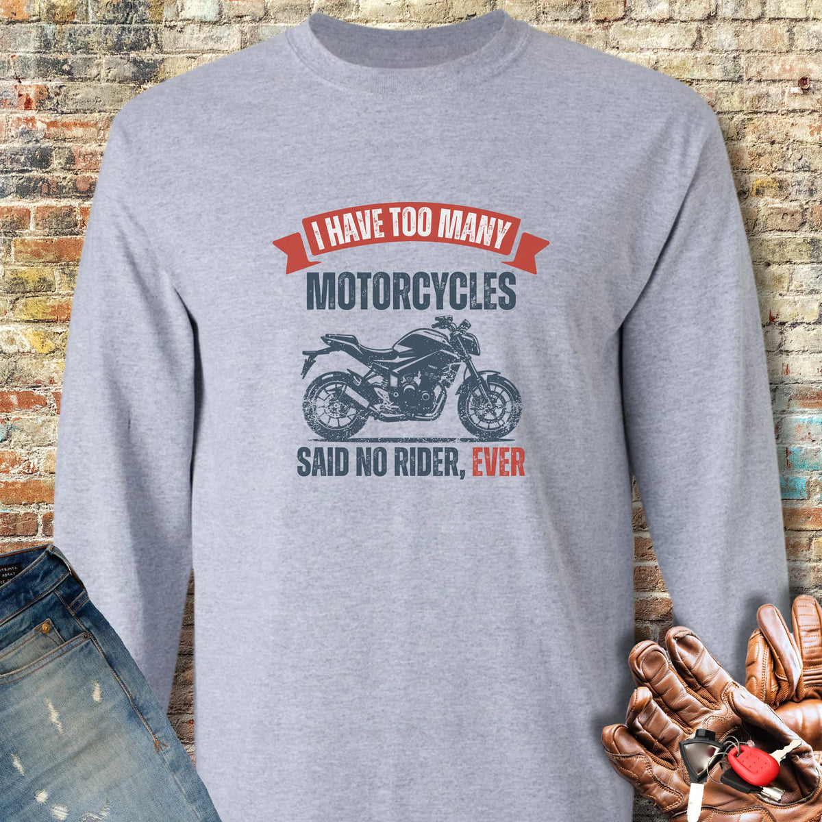 Too Many (Street) Long Sleeve T-Shirt - Sport Grey