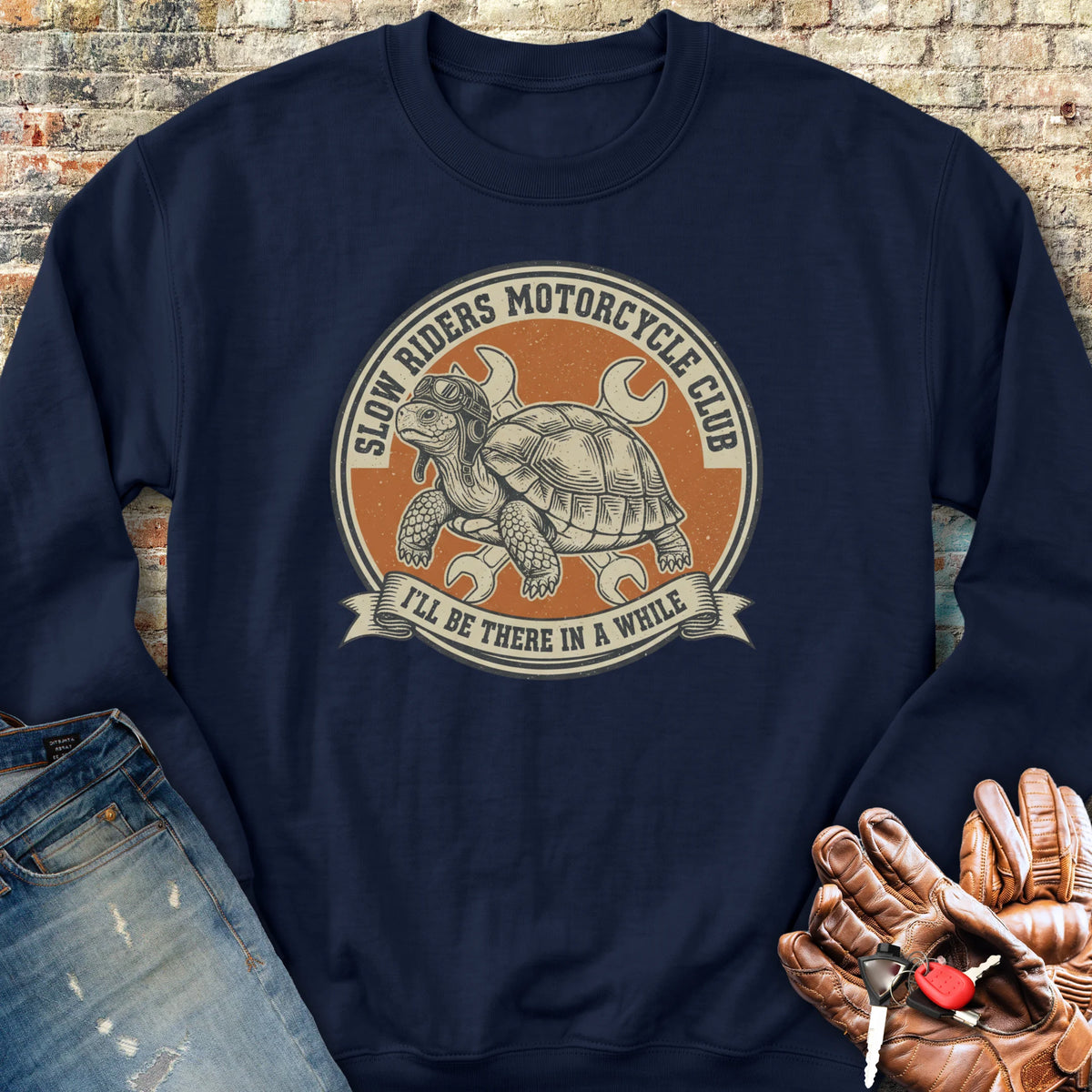 Tortoise Sweatshirt - Navy