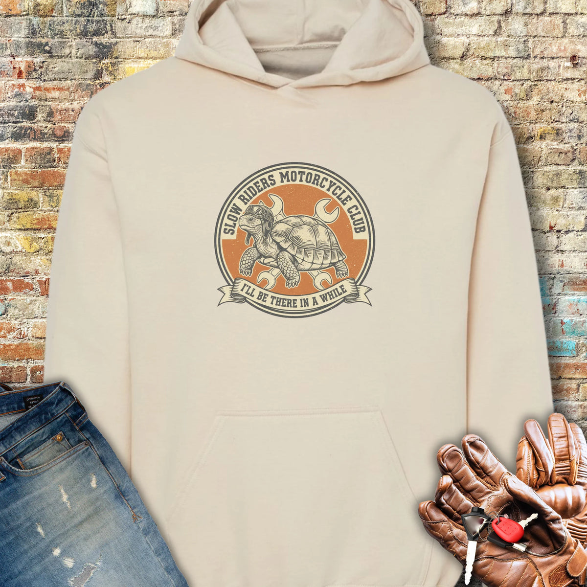 Tortoise Hoodie - Sand