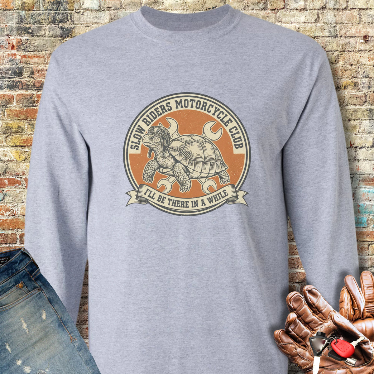 Tortoise Long Sleeve T-Shirt - Sport Grey