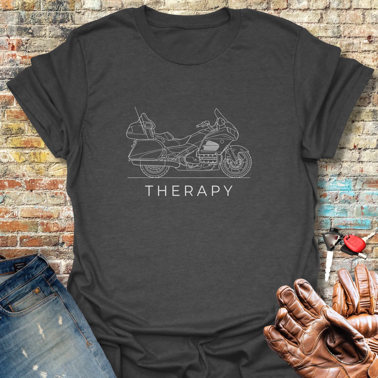 Tourer Therapy T-Shirt - Dark Heather