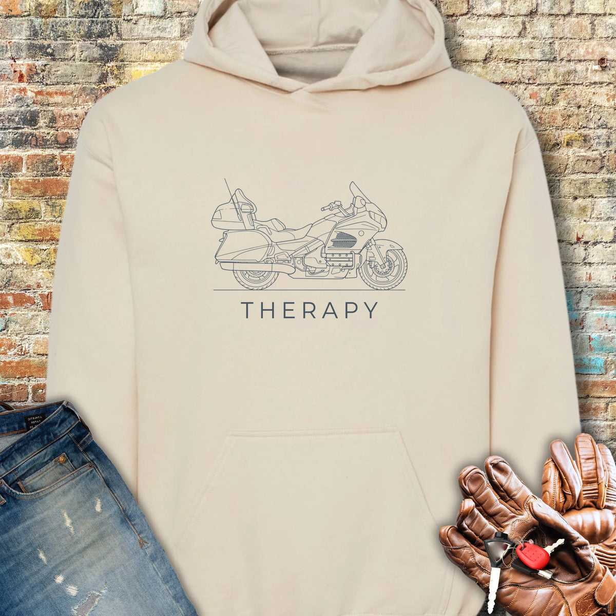Tourer Therapy Hoodie - Sand