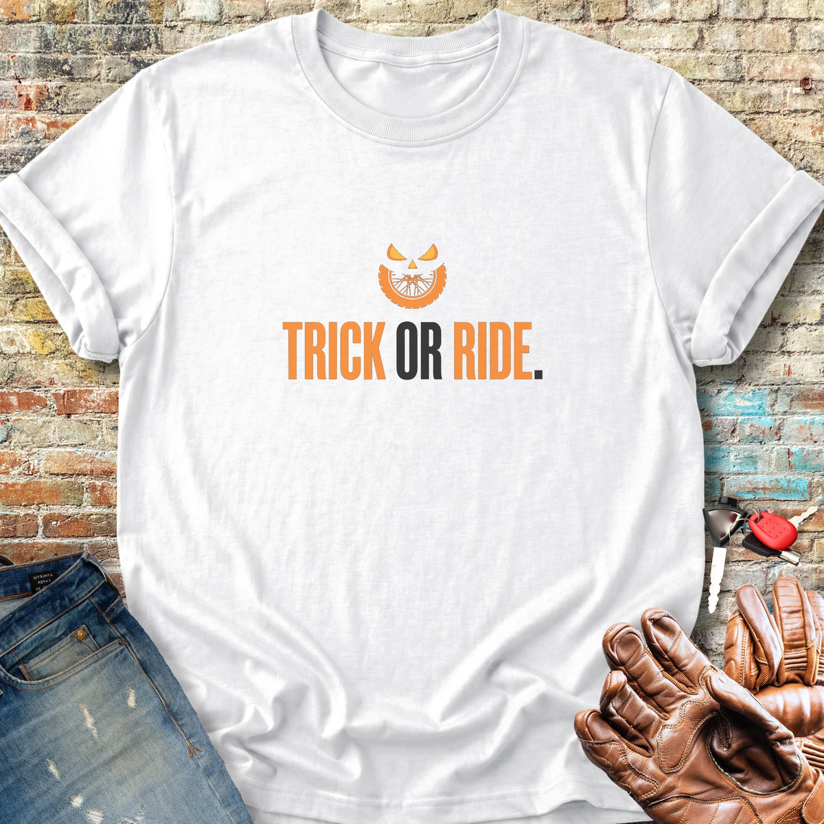 Trick or Ride Classic T-Shirt - White