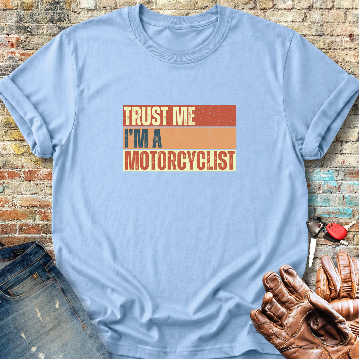 Trust Me (Block) Classic T-Shirt - Light Blue