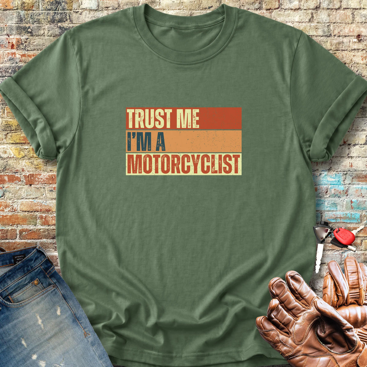 Trust Me (Block) Classic T-Shirt - Military Green