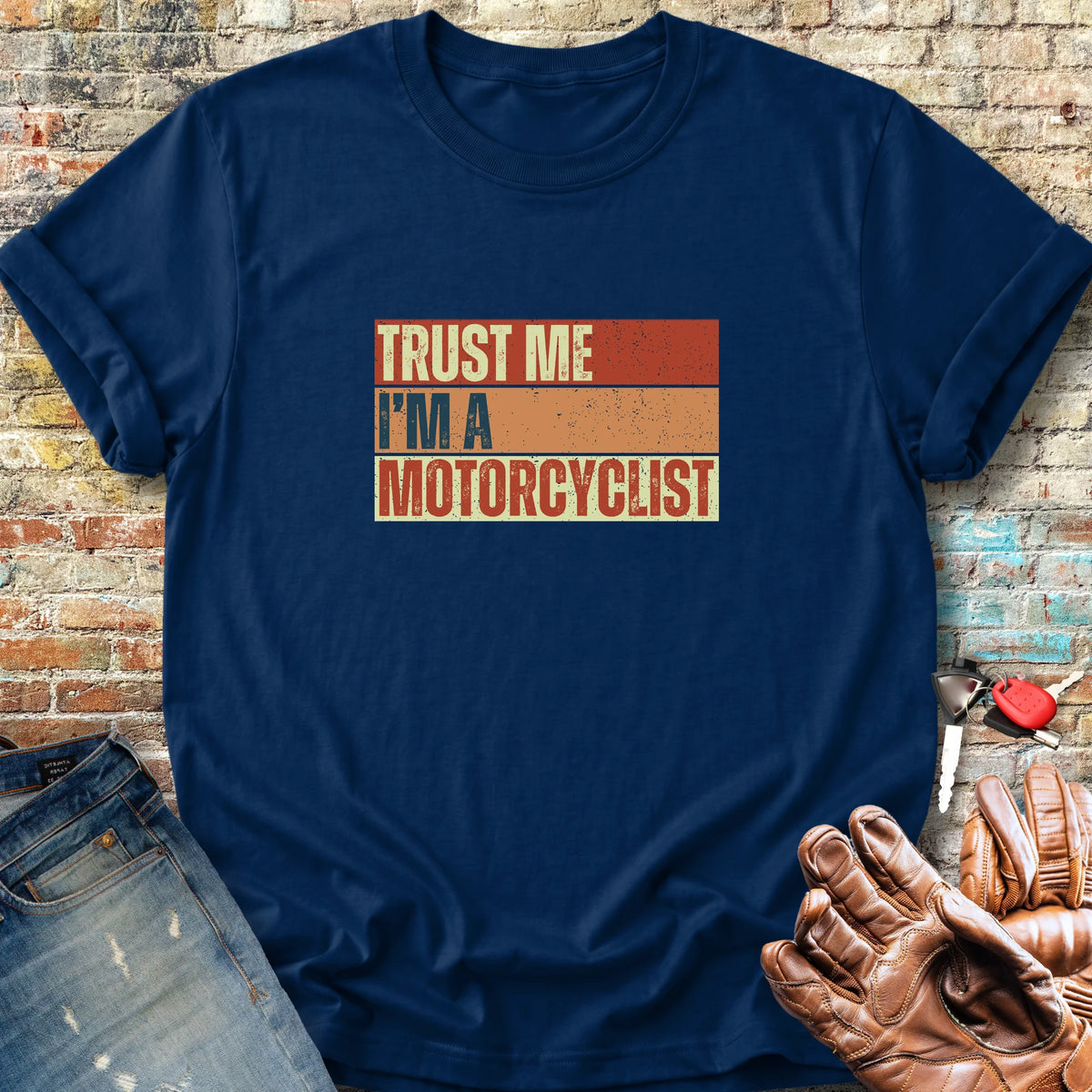 Trust Me (Block) Classic T-Shirt - Navy