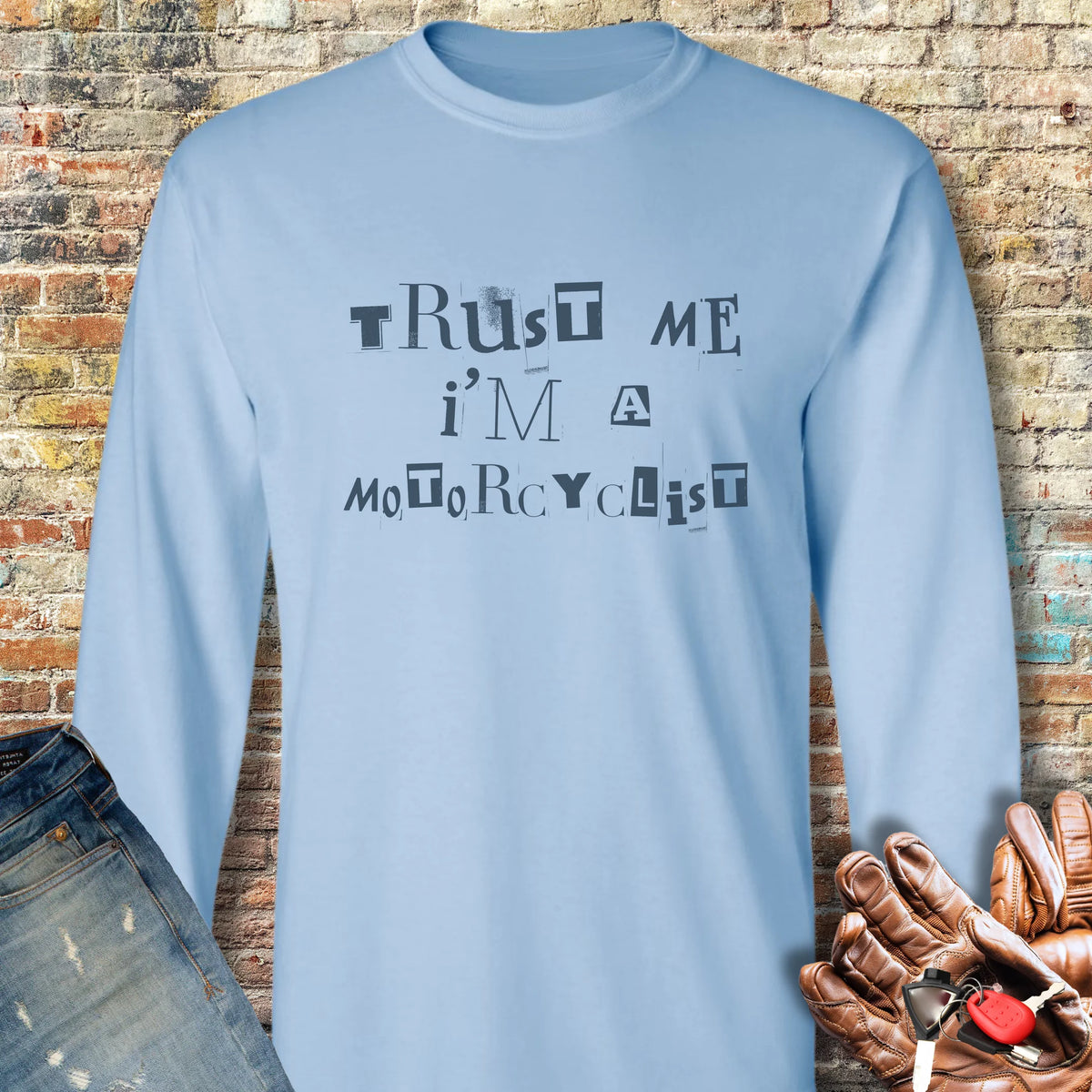 Trust Me (Ransom) Long Sleeve T-Shirt - Light Blue