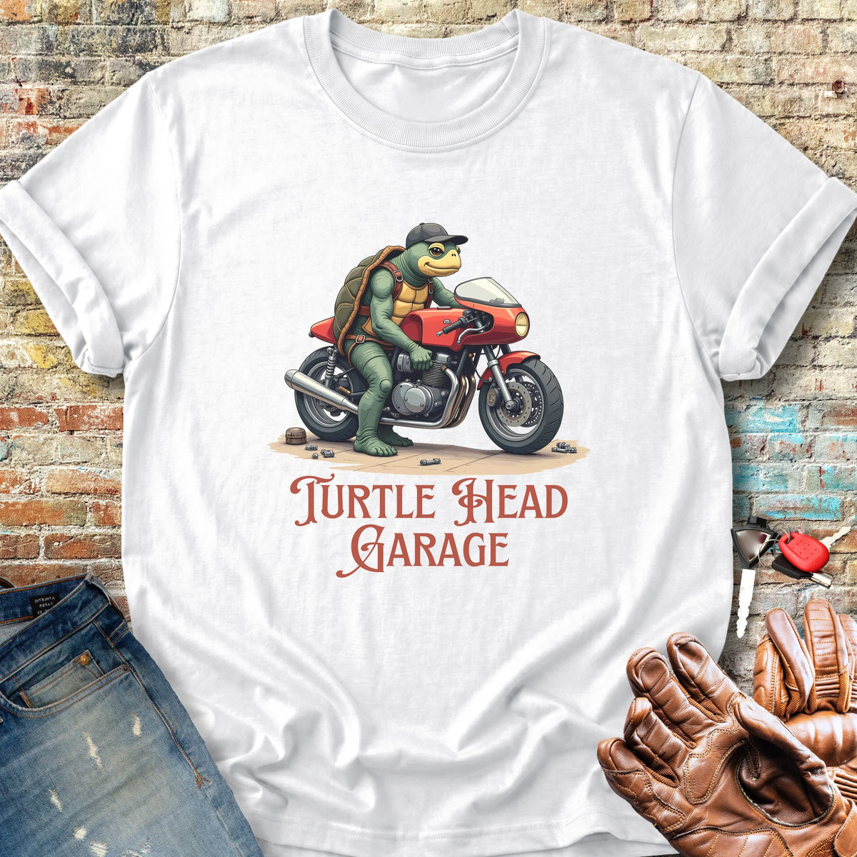 Turtle Head Garage Classic T-Shirt - White