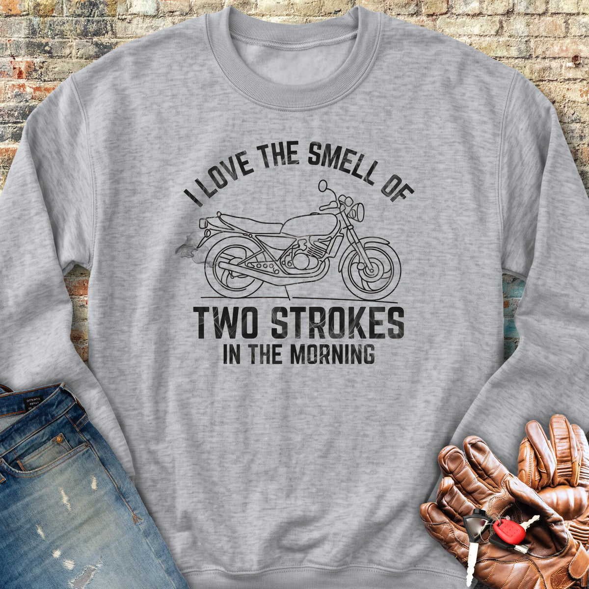 Two Strokes Sweatshirt - Sport Grey