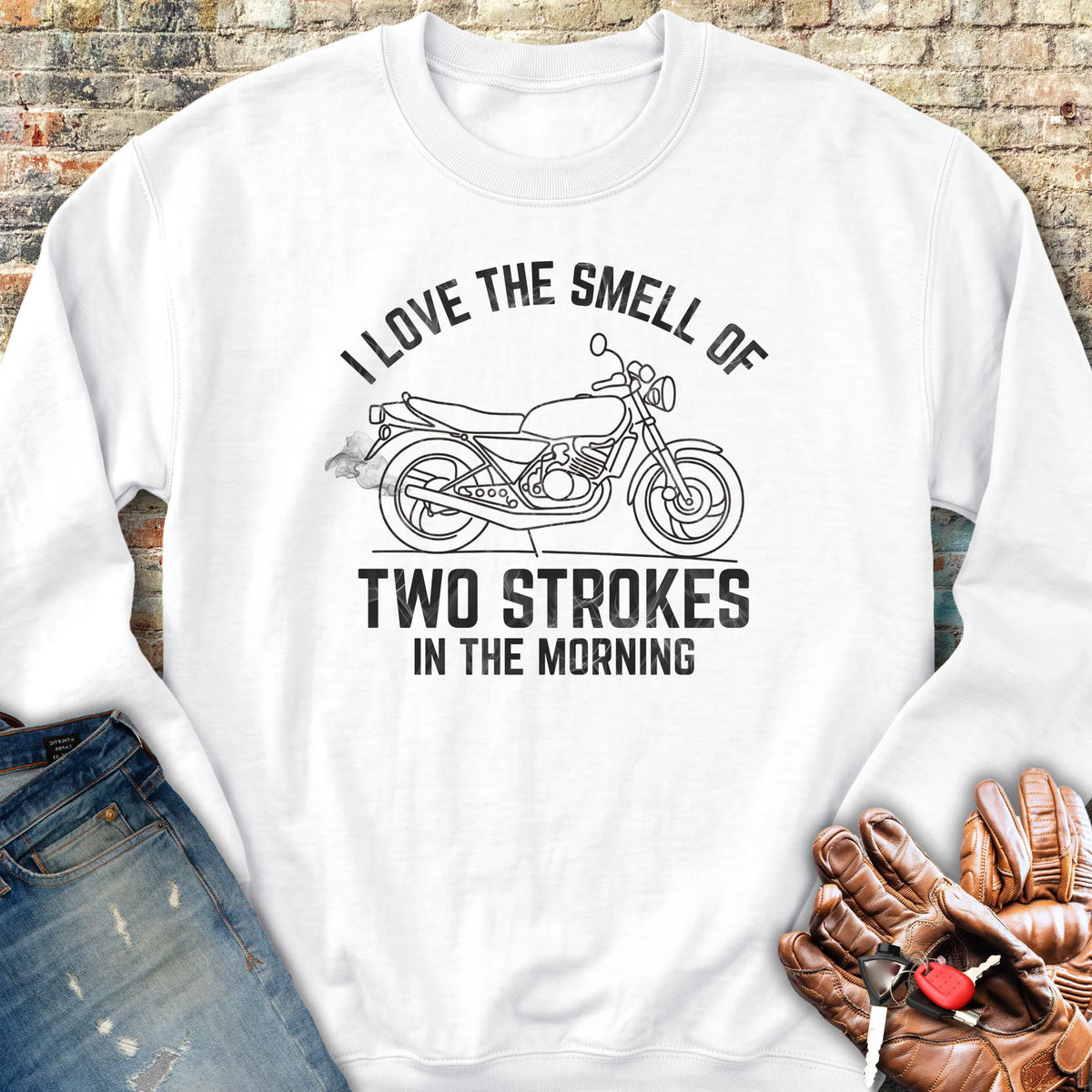 Two Strokes Sweatshirt - White