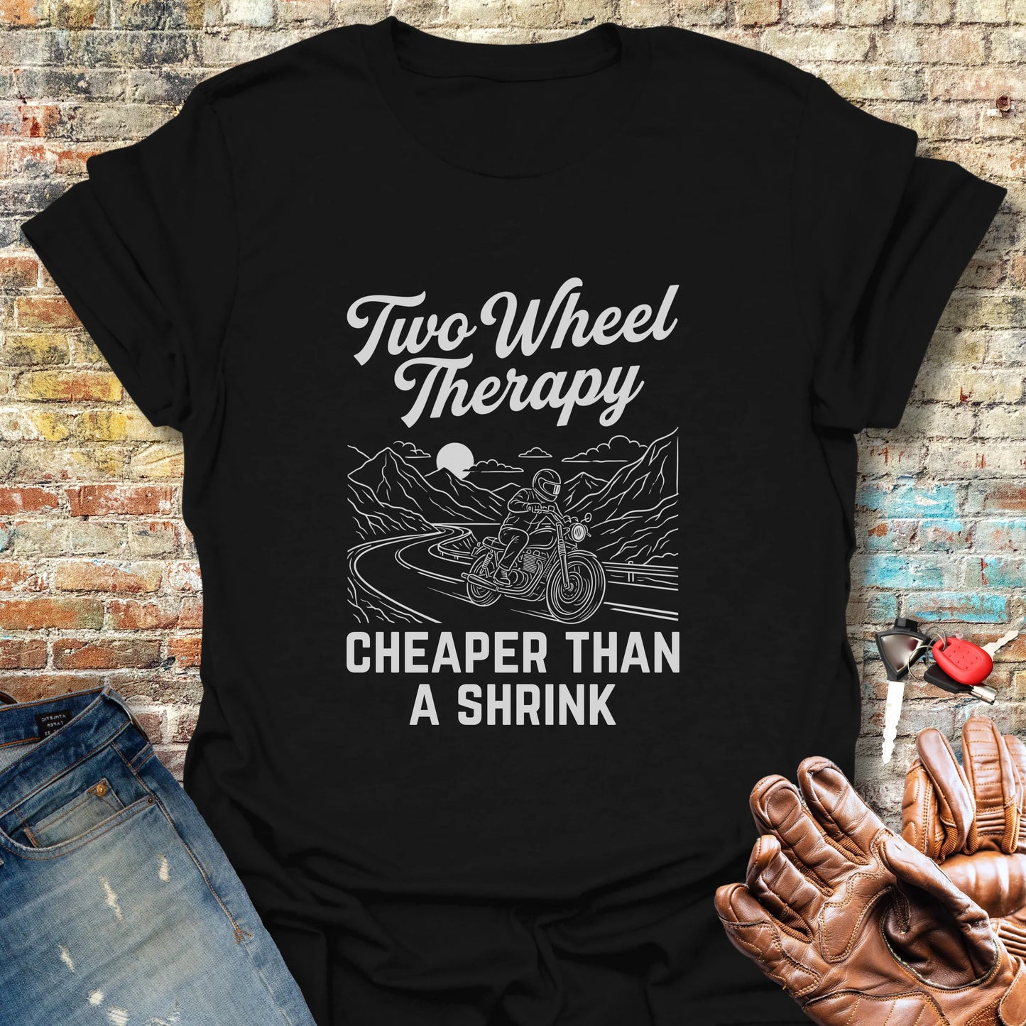 Two Wheel Therapy T-Shirt - Black