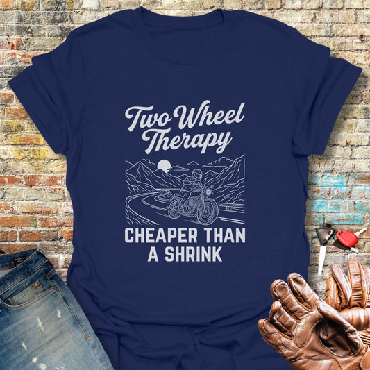 Two Wheel Therapy T-Shirt - Navy