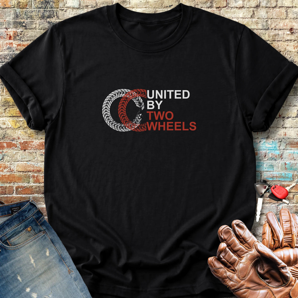 Two Wheels Classic T-Shirt - Black