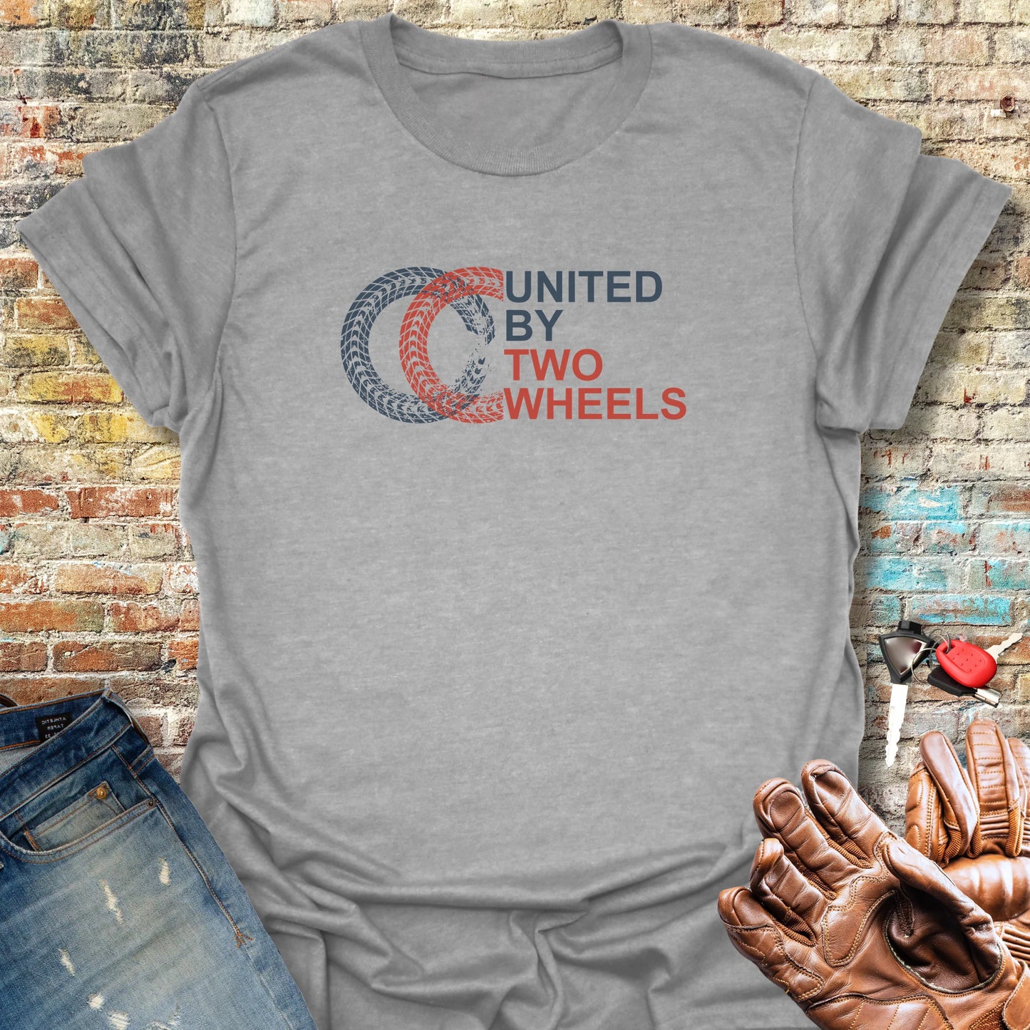 Two Wheels T-Shirt - Sport Grey