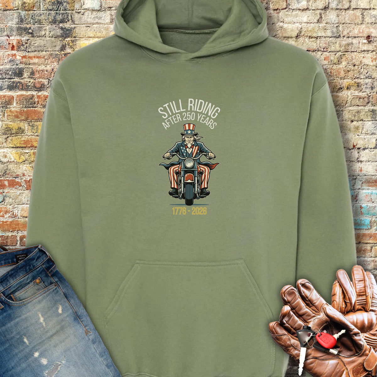 Uncle Sam 250 Hoodie - Military Green
