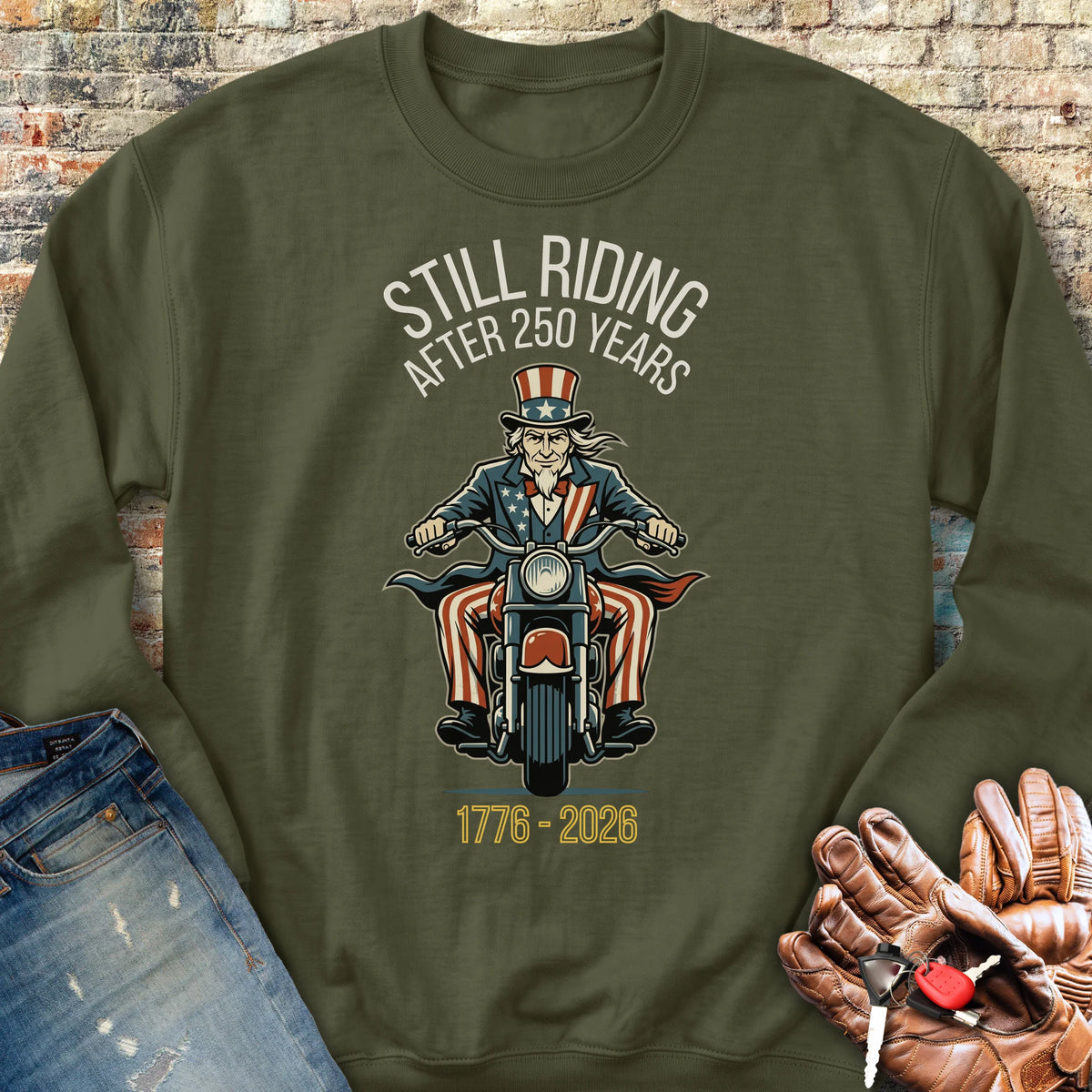 Uncle Sam 250 Sweatshirt - Military Green