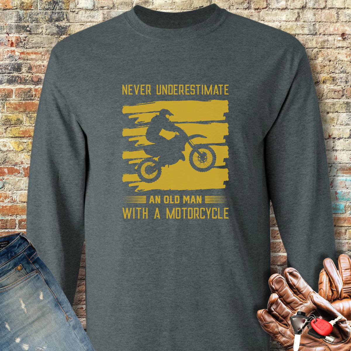 Underestimate Long Sleeve T-Shirt - Dark Heather