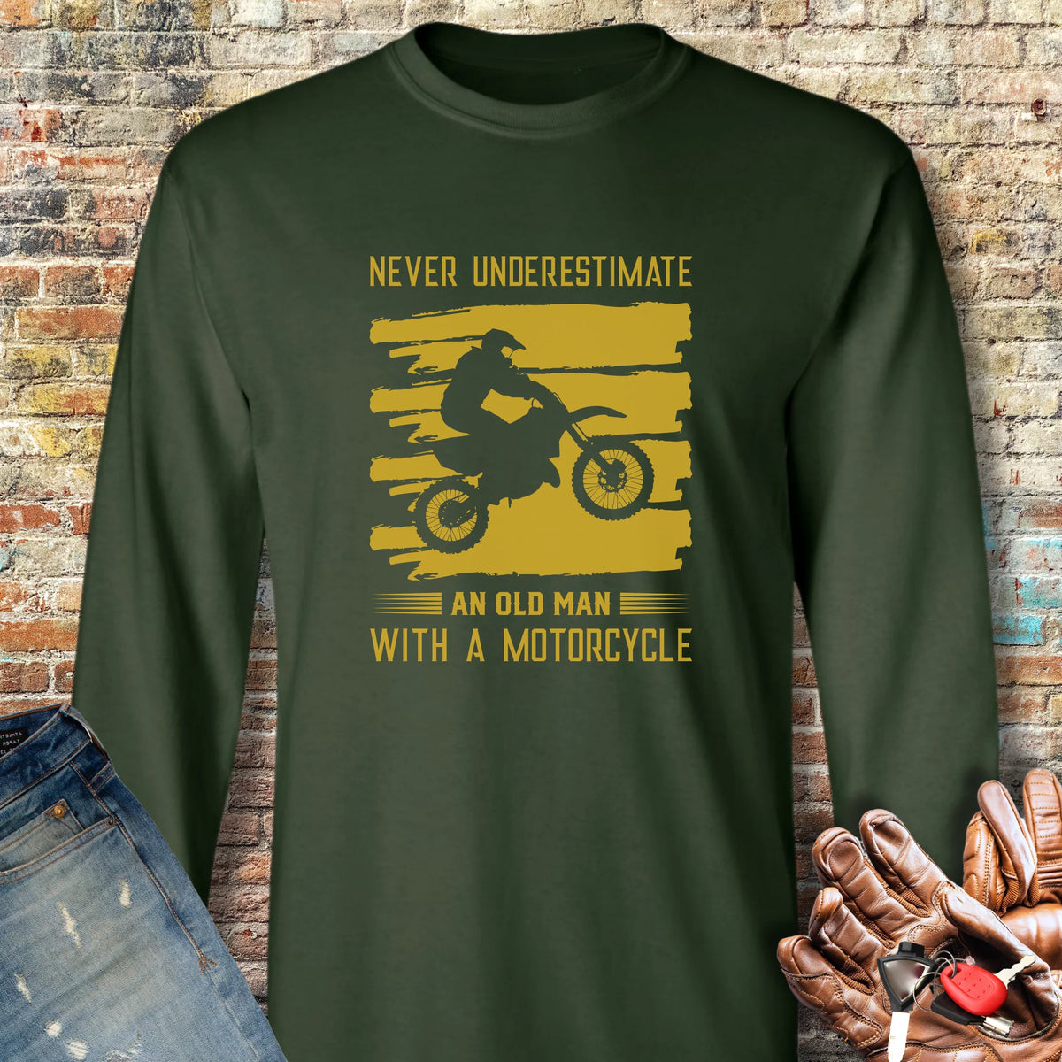 Underestimate Long Sleeve T-Shirt - Forest Green