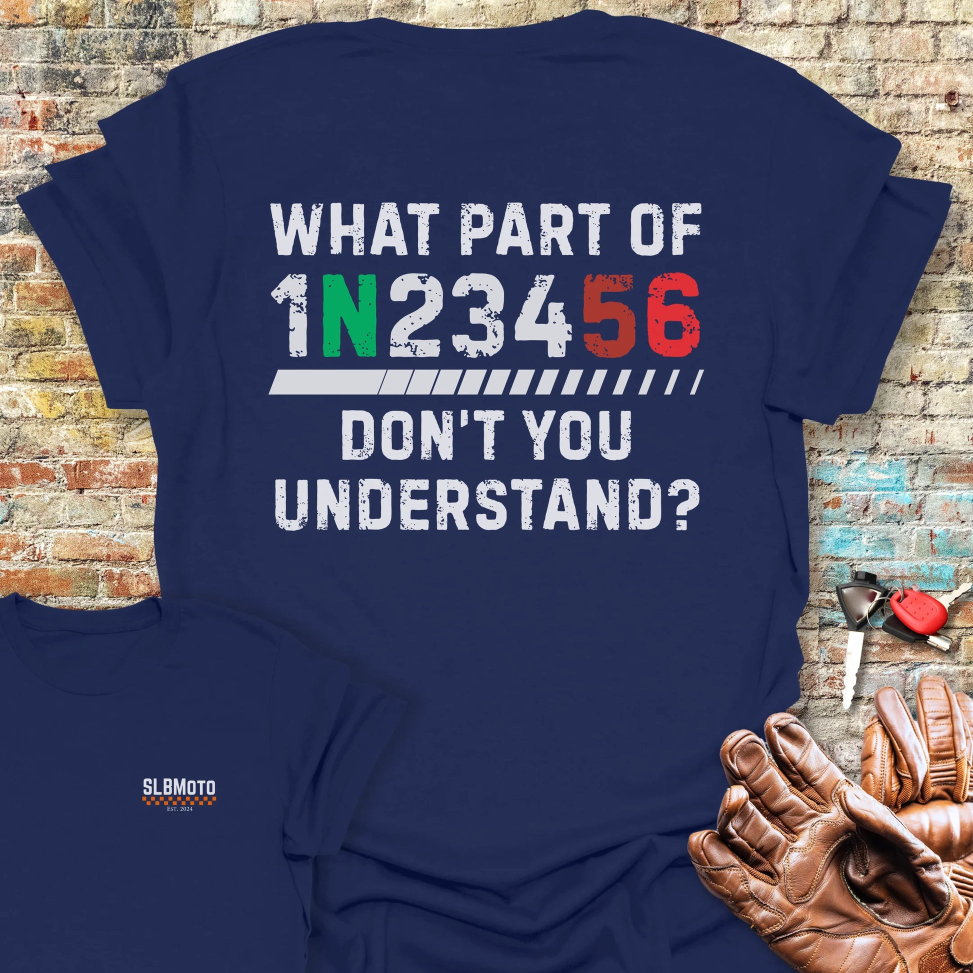 Understand Back Print T-Shirt - Navy