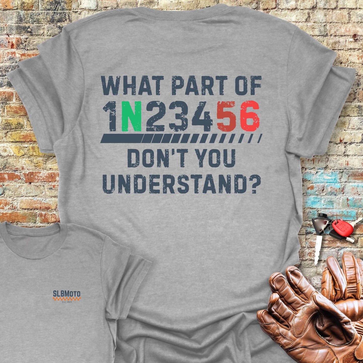 Understand Back Print T-Shirt - Sport Grey
