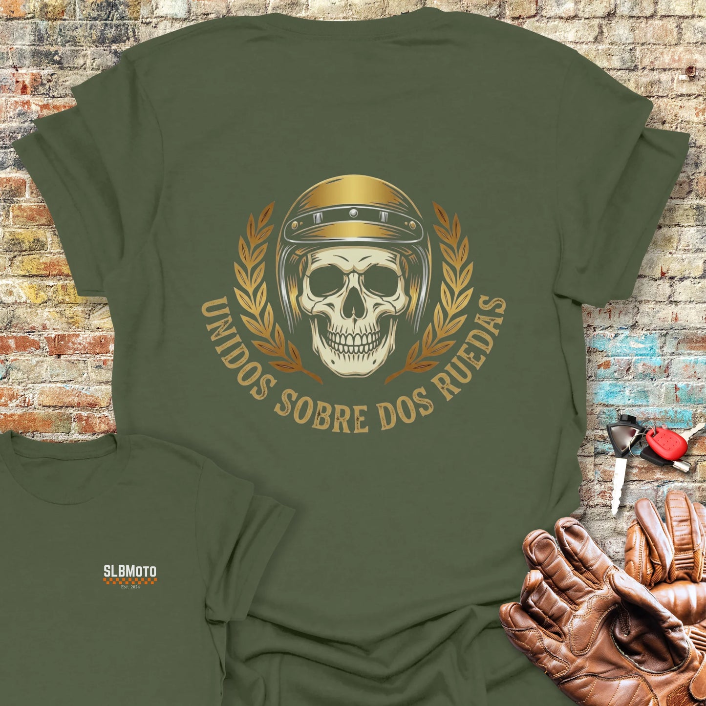 Unido Back Print T-Shirt - Military Green
