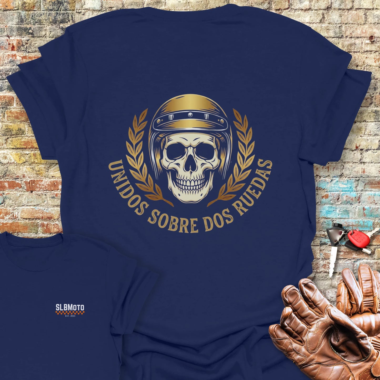 Unido Back Print T-Shirt - Navy