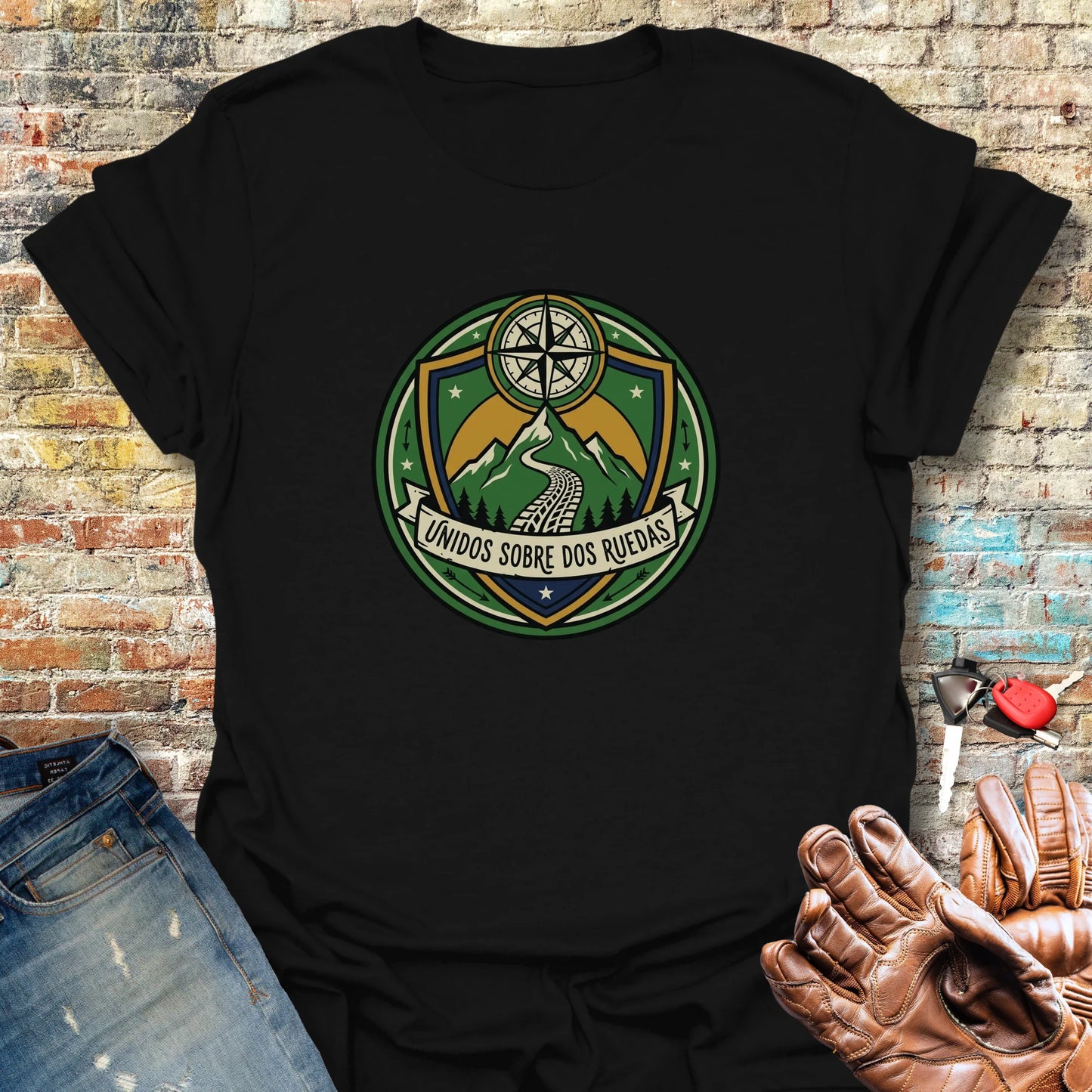 Unidos Sobre Dos Ruedas T-Shirt - Black
