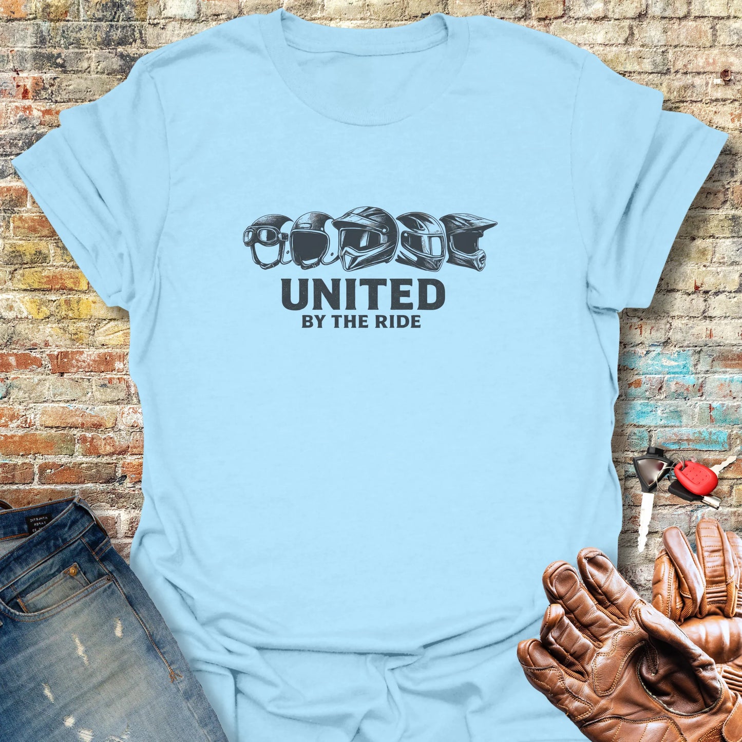 United By The Ride T-Shirt - Light Blue