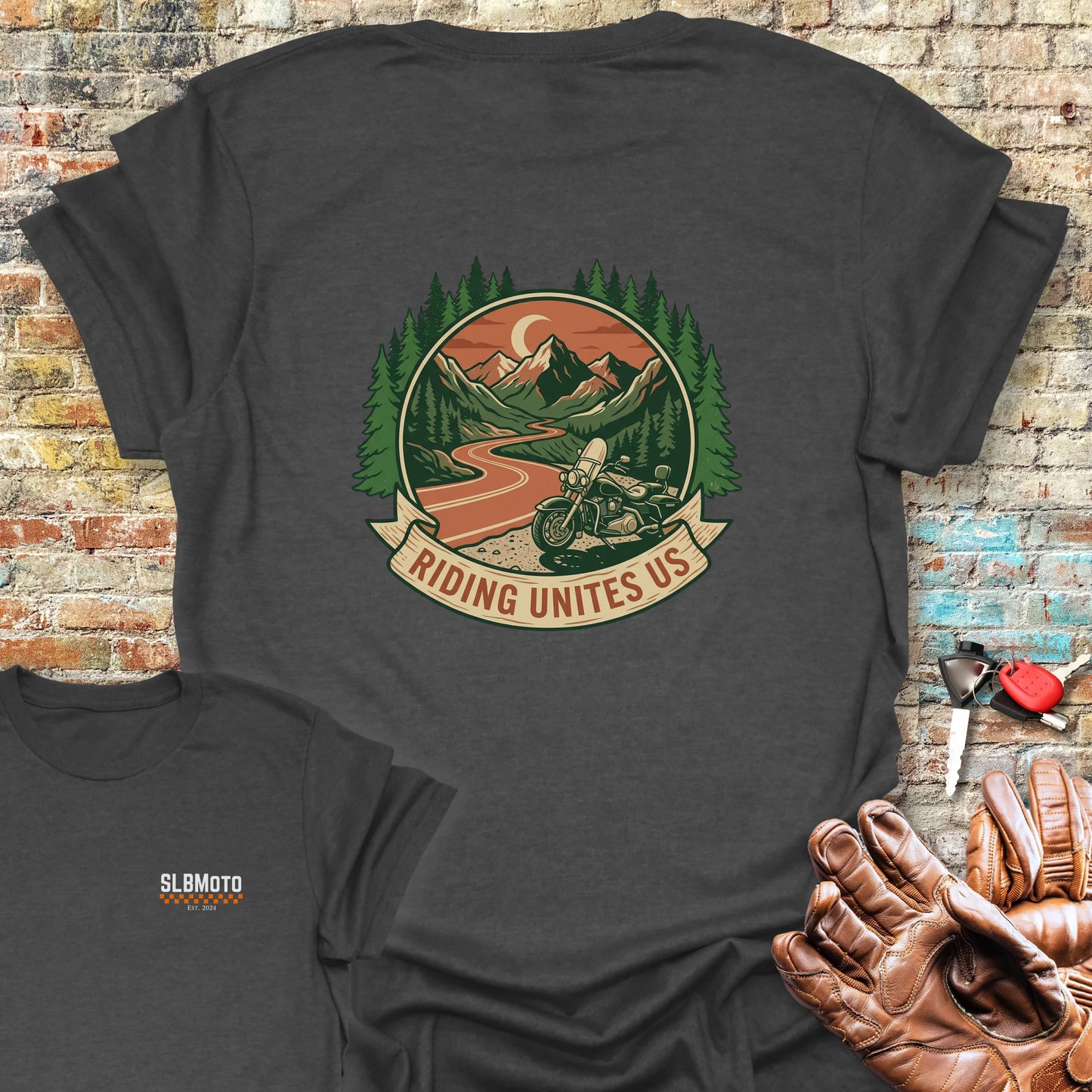 United Canyons Back Print T-Shirt - Dark Heather
