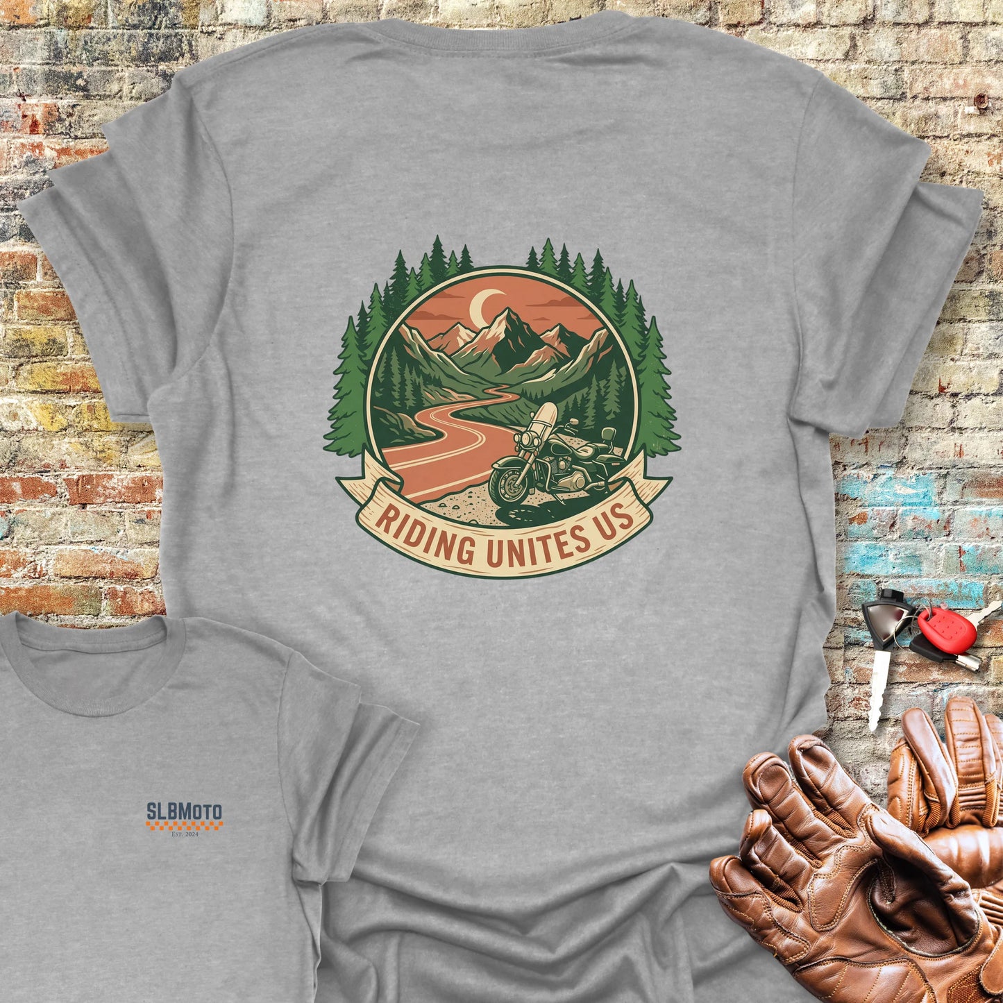 United Canyons Back Print T-Shirt - Sport Grey