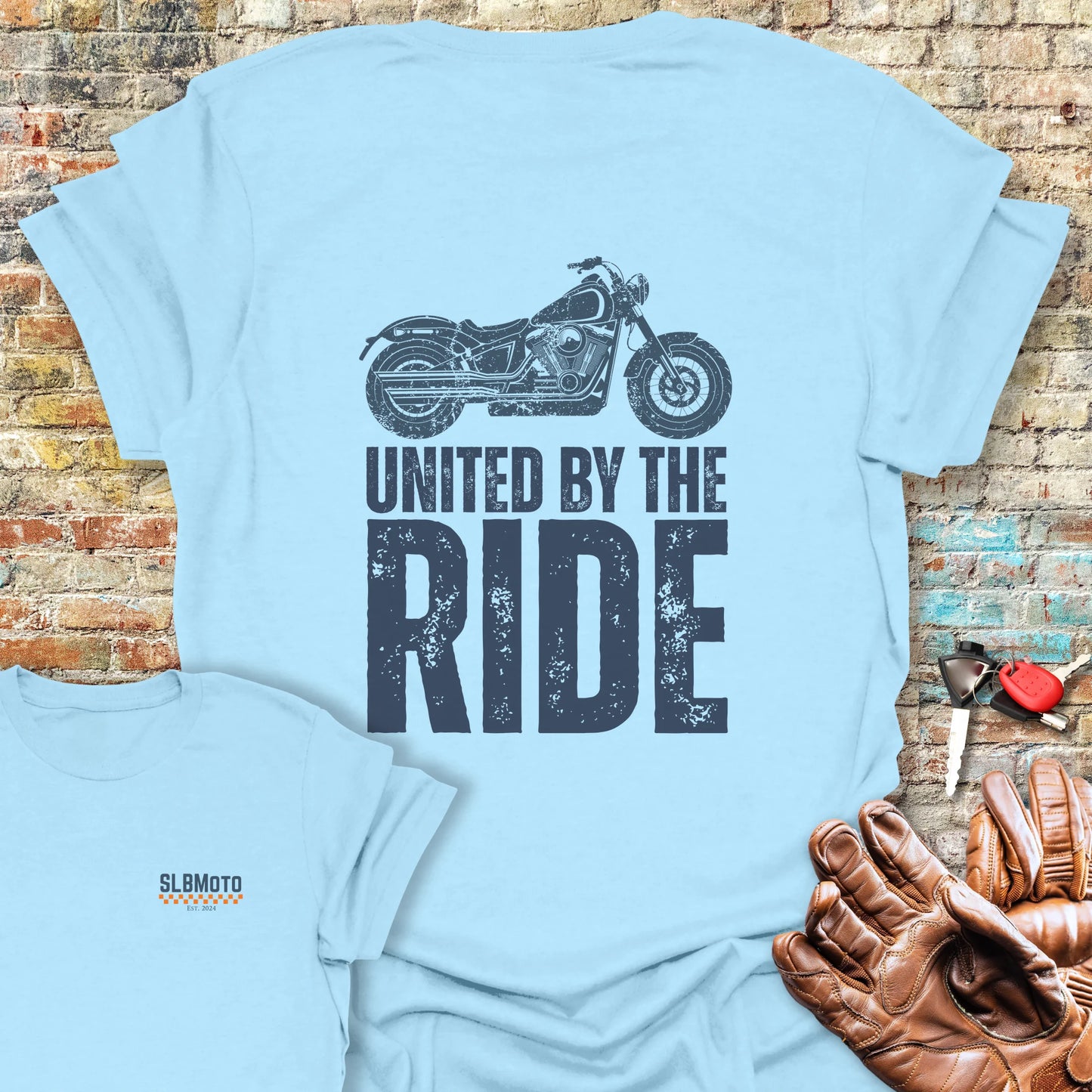 United Cruiser Back Print T-Shirt - Light Blue