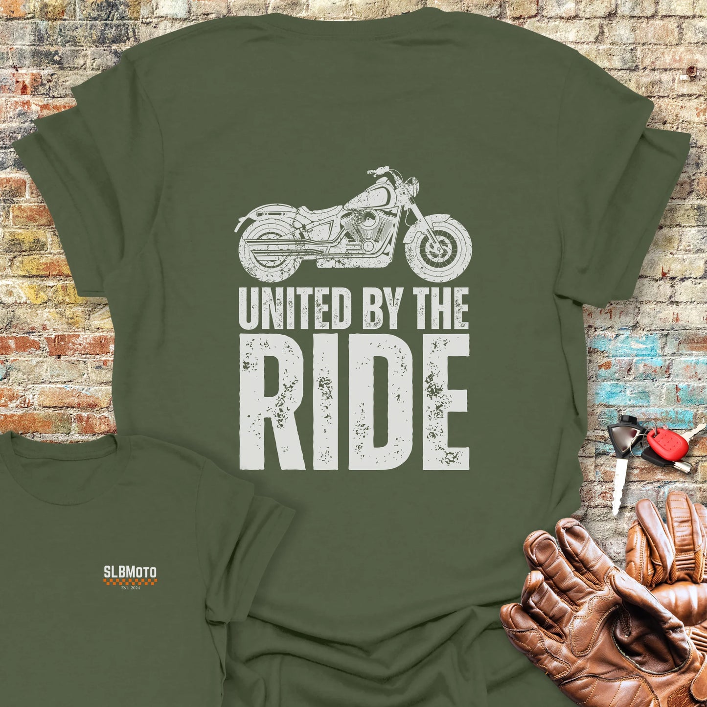 United Cruiser Back Print T-Shirt - Military Green