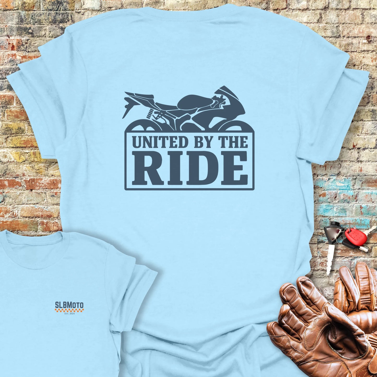 United Sports Back Print T-Shirt - Light Blue