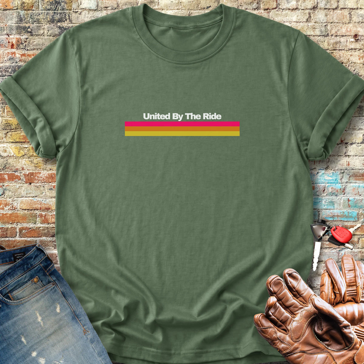 United Stripes Classic T-Shirt - Military Green