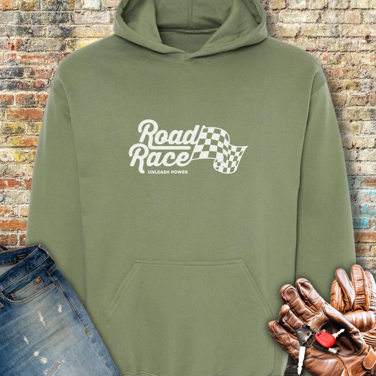 Unleash Power Hoodie - Military Green